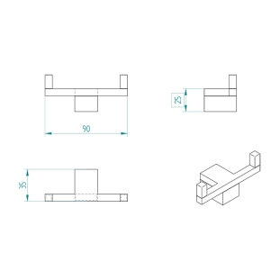 Άγκιστρο Verdi Kappa Διπλό Χρωμέ - 3041222 2
