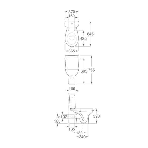 Λεκάνη Roca Adele Pack