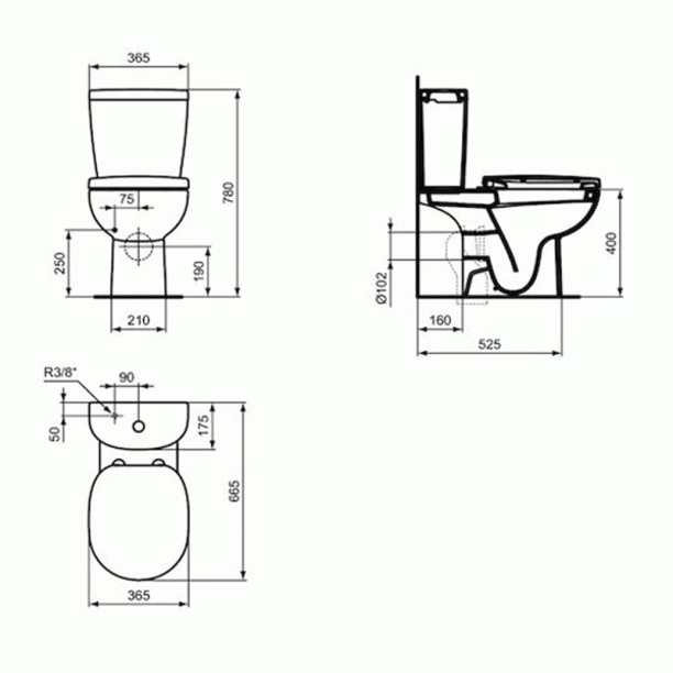 Λεκάνη Ideal Standard Connect Classic Pack