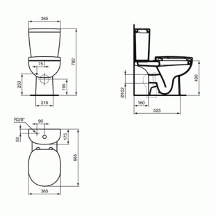 Λεκάνη Ideal Standard Connect Classic Pack