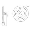 Ideal Standard Idealrain B9442AA Κεφαλή Ντους 20cm,