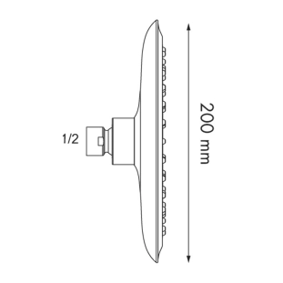 Viospiral Lyra 35-2400/S Κεφαλή Ντους 20cm 2