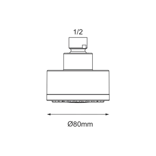 Viospiral Mezzo 35-2300/S Κεφαλή Ντους 8cm 2