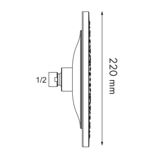 Viospiral Carol 35-2405/S Κεφαλή Ντους 22cm 2