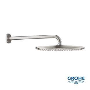 Grohe Cosmopolitan 26066DC0 Κεφαλή Ντους 31cm με Βραχίονα, Supersteel