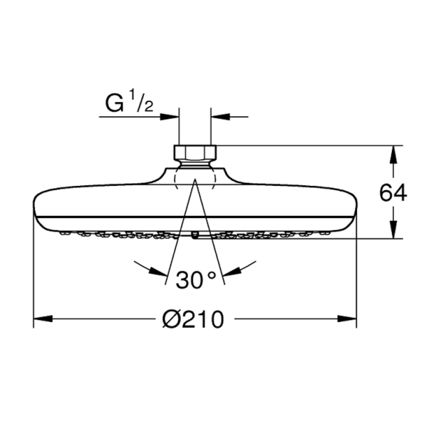 Grohe Tempesta 26410000 Κεφαλή Ντους 21cm
