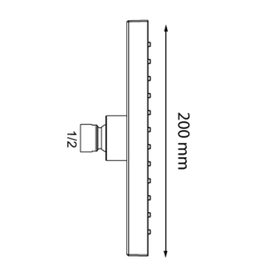 Modea  00-3105 Κεφαλή Ντους 20x20cm 2