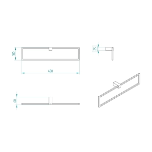 Κρίκος Πετσέτας Verdi Kappa Χρωμέ - 3042322 2