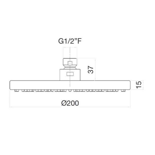 Fiore  30CR8600 Κεφαλή Ντους 20cm
