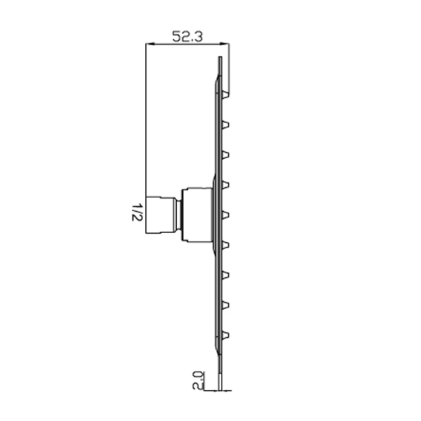 Modea Slim 00-3118 Κεφαλή Ντους 20x20cm