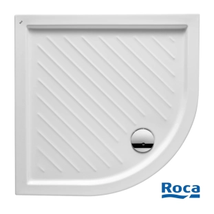 Ντουζιέρα Roca Roma Πορσελάνης 80x80x5,5 Ημικυκλική