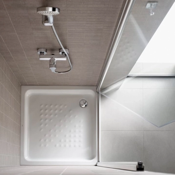 Ντουζιέρα Roca Italia Πορσελάνης 70x70x10 Τετράγωνη