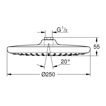 Grohe Tempesta 26666000 Κεφαλή Ντους 25cm 2