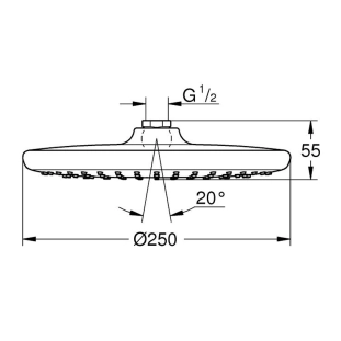 Grohe Tempesta 26666000 Κεφαλή Ντους 25cm 2
