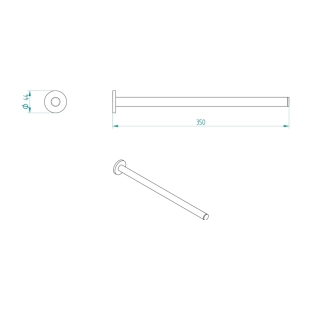 Πετσετοθήκη Verdi Omicron Κάθετης προβολής Χρωμέ - 3025122 2