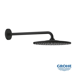Grohe Rainshower 22121KF0 Κεφαλή Ντους 31cm με Βραχίονα, Phantom Black