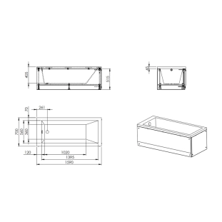 Μπανιέρα Minima Ακρυλική 160x70 2