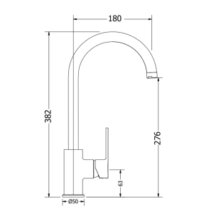 Μπαταρία Κουζίνας Modea Omega 00-02060, χρωμέ 2