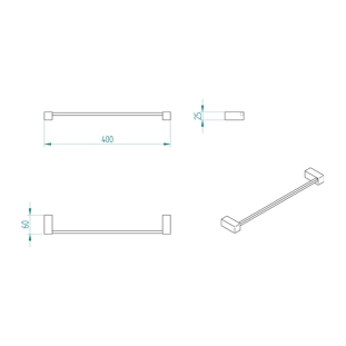 Πετσετοθήκη Verdi Kappa Μονή Χρωμέ - 3041122 2