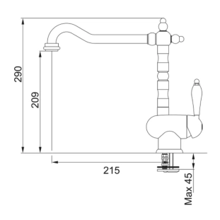 Μπαταρία Κουζίνας Franke Old England Standard 1000000484, μπρονζέ 2