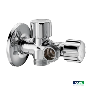 Διακοπτάκι γωνιακό διπλό Albertoni 1/2x1/2