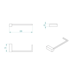 Κρίκος Πετσέτας Verdi Kappa Χρωμέ - 3040322 2