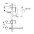 Grohe Essence 29192KF1 Εξωτερικά Μέρη Εντοιχιζόμενης Μπαταρίας Νιπτήρος, Phantom Black