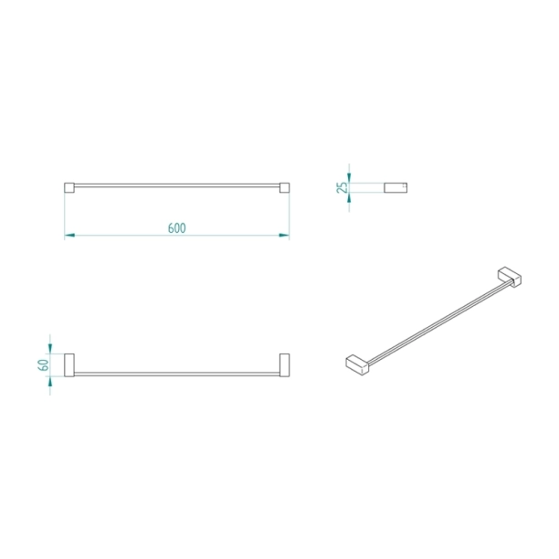 Πετσετοθήκη Verdi Kappa Μονή Χρωμέ - 3040122