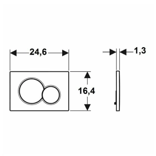 Πλακέτα Geberit Sigma 01 χρωμέ 2