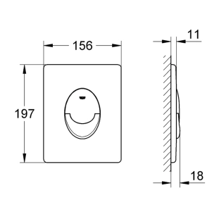Grohe Skate Air λευκή κατακόρυφη 2