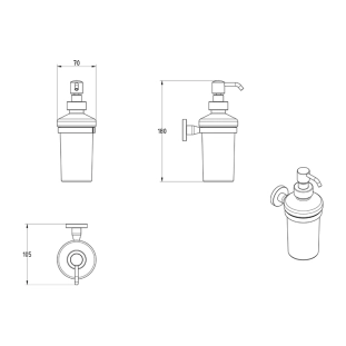 Διανομέας Υγρού Σαπουνιού Verdi Omicron Χρωμέ - 3020022 2