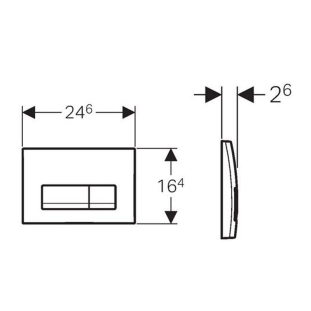 Πλακέτα Geberit Delta 50 λευκή 2