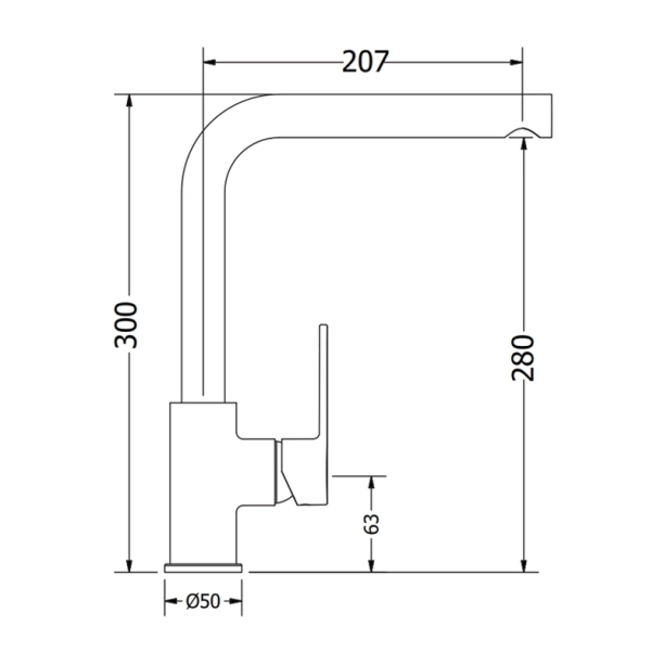 Μπαταρία Κουζίνας Modea Omega 00-02061, χρωμέ