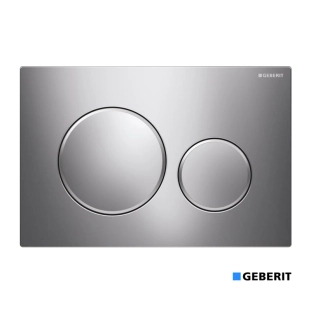 Πλακέτα Geberit Sigma 20 χρωμέ γυαλιστερό με ματ δακτύλιο