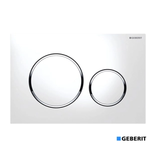 Πλακέτα Geberit Sigma 20 λευκό γυαλιστερό με χρωμέ δακτύλιο