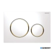 Πλακέτα Geberit Sigma 20 λευκή με χρυσό δακτύλιο