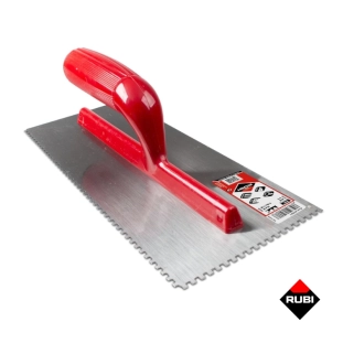 Σπάτουλα οδοντωτή 28cm (3x3) με πλαστική λαβή