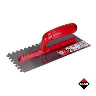 Σπάτουλα οδοντωτή 28cm (8x8) με πλαστική λαβή