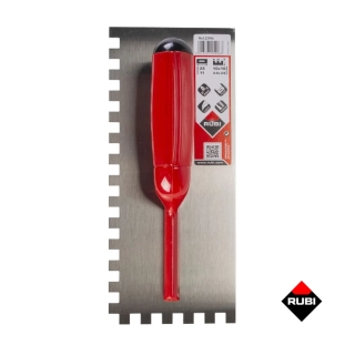 Σπάτουλα οδοντωτή 28cm (10x10) με πλαστική λαβή