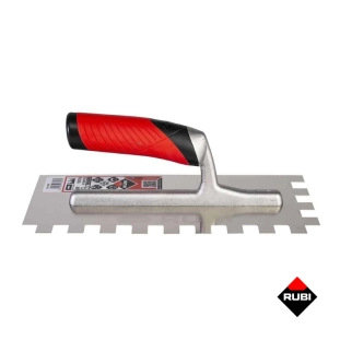 Σπάτουλα superpro οδοντωτή 28cm (15x15) με μαλακή λαβή