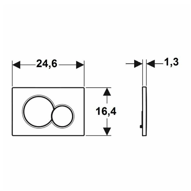 Πλακέτα Geberit Sigma 01 ματ χρωμέ easy to clean