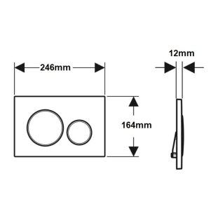 Πλακέτα Geberit Sigma 20 full μαυρο ματ easy to clean 2