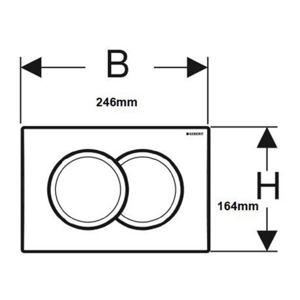 Πλακέτα Geberit Delta 01 χρωμέ