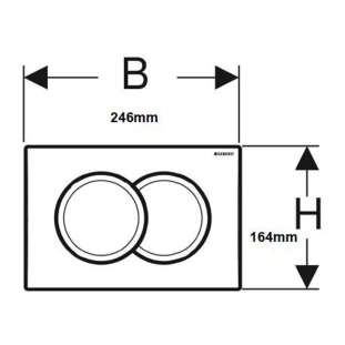 Πλακέτα Geberit Delta 01 χρωμέ 2