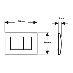 Πλακέτα Geberit Delta 30 χρωμέ 2