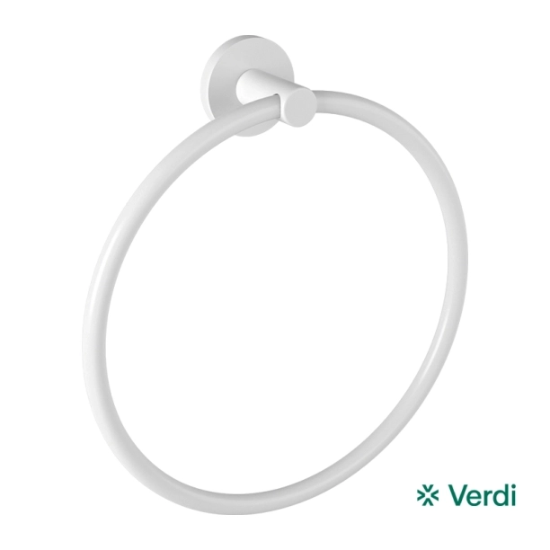 Κρίκος Πετσέτας Verdi Sigma Λευκό Ματ - 3030301