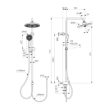Στήλη ντους με βροχή 2 λειτουργιών Ceraflow 25 Ideal Standard