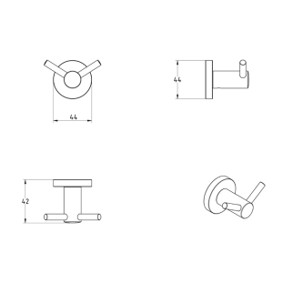 Άγκιστρο Verdi Sigma Διπλό Μαύρο Ματ - 3031205 2