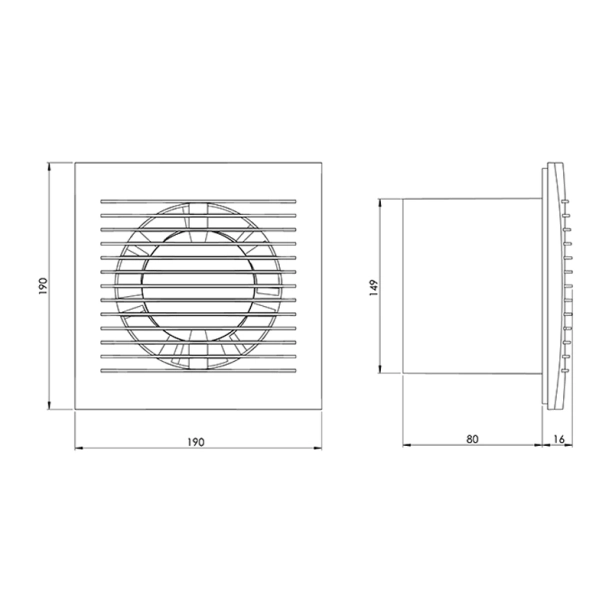 EUROPLAST EE150HT Εξαεριστήρας Φ150 Λευκό
