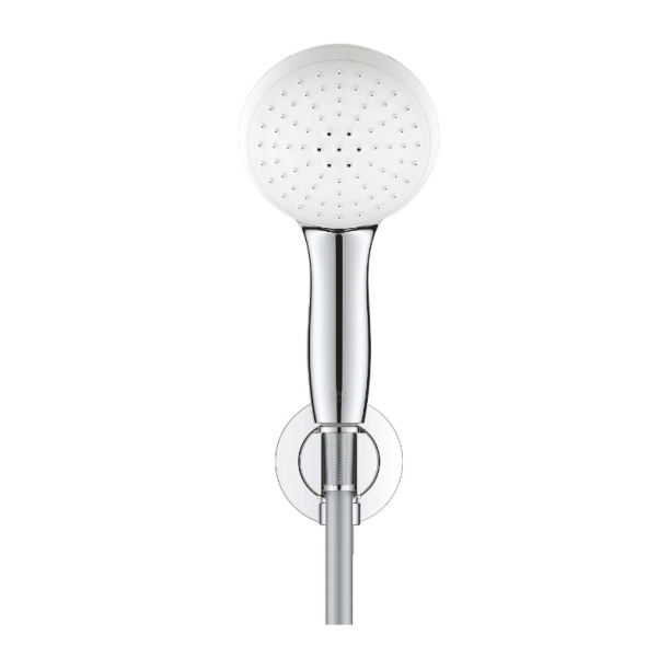 Grohe Tempesta 100 26406001 Τηλέφωνo Ντους 2 ροών με Σπιράλ και Στήριγμα/Παροχή, Χρωμέ